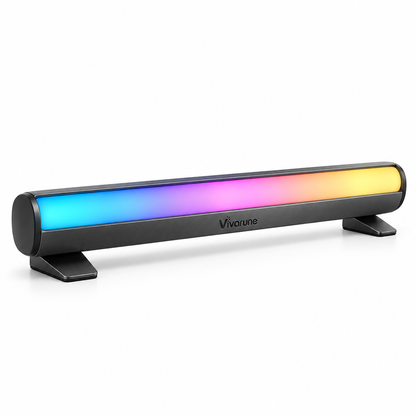 Vivarune™ AuraBeam RGB Ambient Light Bar – Adjustable USB-Powered Desktop Mood Light with Brightness Control & Rotating Angle for Gaming, Office and Bedroom
