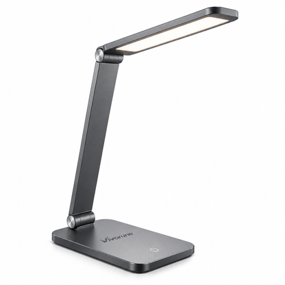 Vivarune™ HaloFlex LED Desk Lamp – Stepless Dimming, 3 Color Modes, Touch Control & Multi-Angle Adjustable Task Light