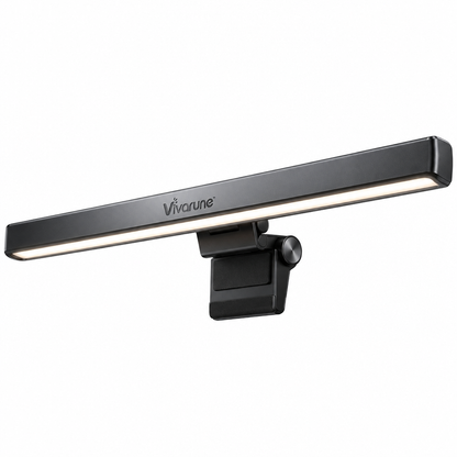 Vivarune™ CurveGlow LED Monitor Light Bar – Curved-Screen Desk Light with 0°–45° Adjustable Angle, Soft Task Illumination & Space-Saving Monitor Mount