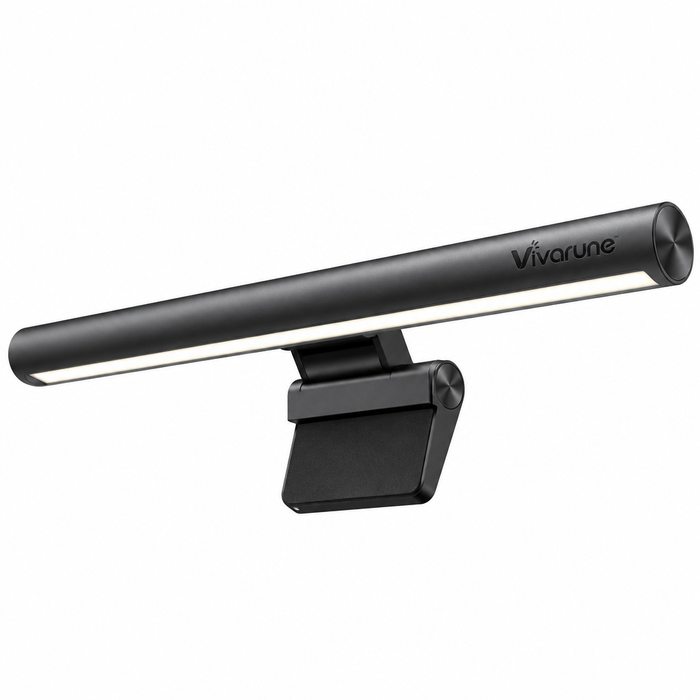 Vivarune™ FocusBeam LED Monitor Light Bar – Stepless Dimming, Adjustable Color Temperature, Low-Blue-Light Illumination & Flexible Screen-Mount Design